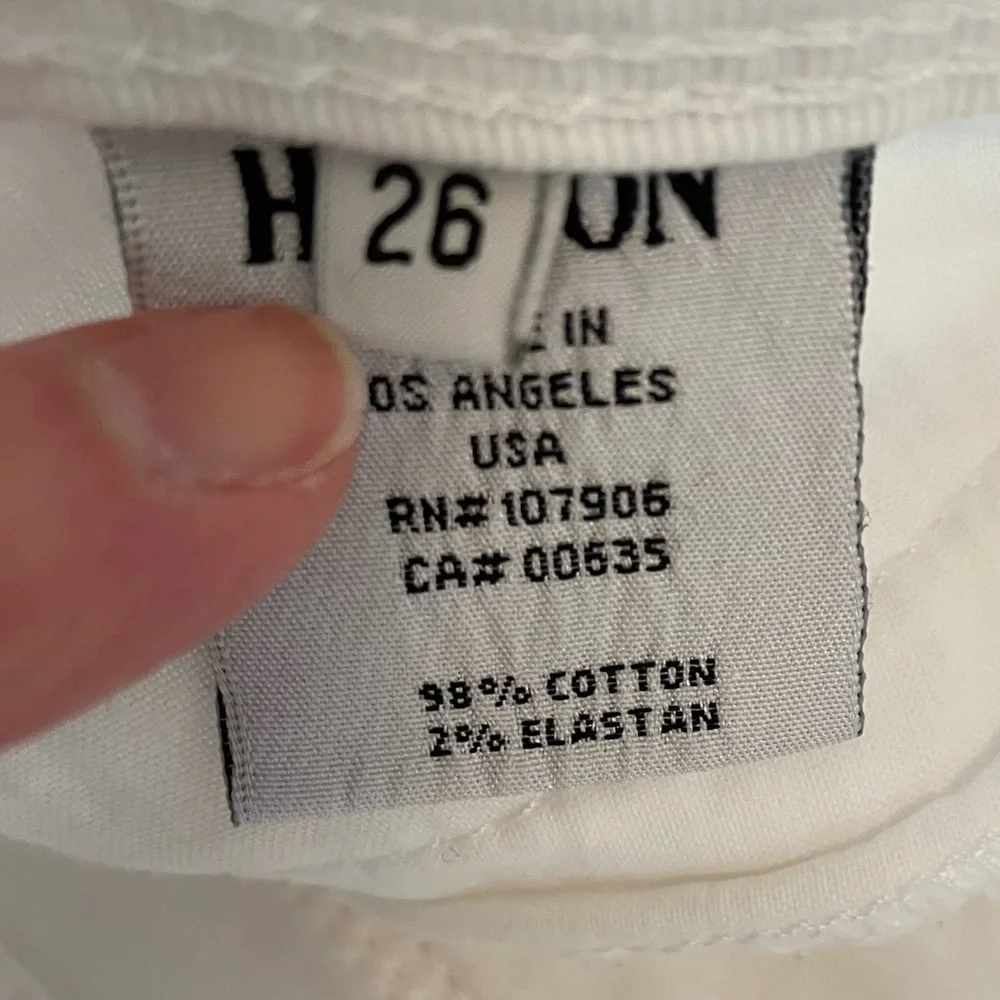 Hudson Ginny Crop Straight White Jeans - Picture 11 of 13